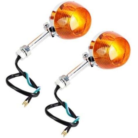Indicatore di direzione, indicatore di direzione in 2 pezzi, indicatore di direzione 12V adatto per Honda C70 CT70 CT90 XL100 CB350 CM400 CB450 CB750