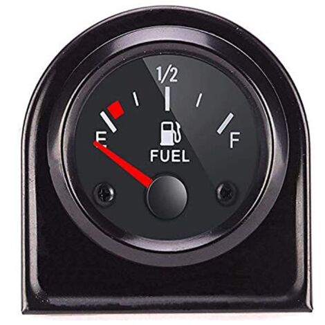 Indicatore di livello del carburante, indicatore universale del serbatoio del carburante E-1/2-F da 2" 52 mm con retroilluminazione a LED per auto, camper, yacht, barche e moto.