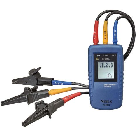 Indicatore di rotazione di fase Nimex NI8060 CAT III 600V