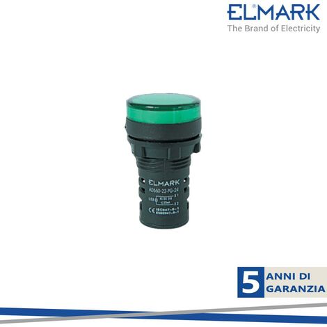 INDICATORE LED D22 AD56D-22-PG-230 VERDE 230V AC