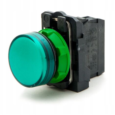 INDICATORE LUCE VERDE F22, LENTE LED NORMALE INTEGRATA, 24V