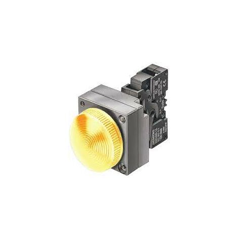 Indicatore Luminoso, 22Mm, Tondo, Metallo, 110V AC, Giallo