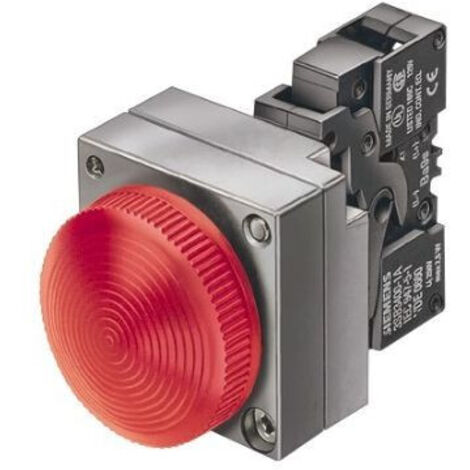 Indicatore Luminoso Ba9S Metallo Rosso ( SIEMENS cod. 3SB36046BA20 )