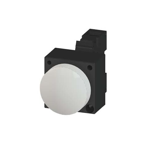 Indicatore Luminoso con led integrato 230v ac terminale a vite con supporto, Bianco