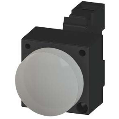 Indicatore Luminoso con lente liscia illuminata con led integrato 230v ac terminale a vite con supporto trasparente