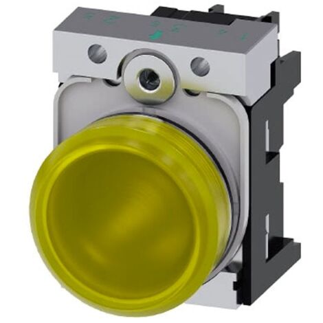 Indicatore Siemens luminoso giallo LED 230V 22mm 3SU11566AA301AA0