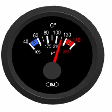 Indicatore temperatura acqua analogico 40-120° da 24V