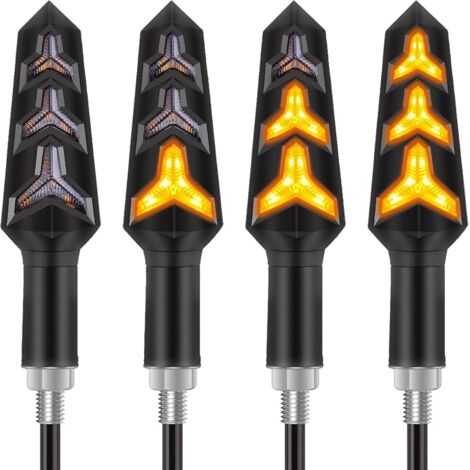 indicatori di direzione per moto, lampadine a LED da 12 V per moto, scooter, quad, cruiser, fuoristrada - forma a Y