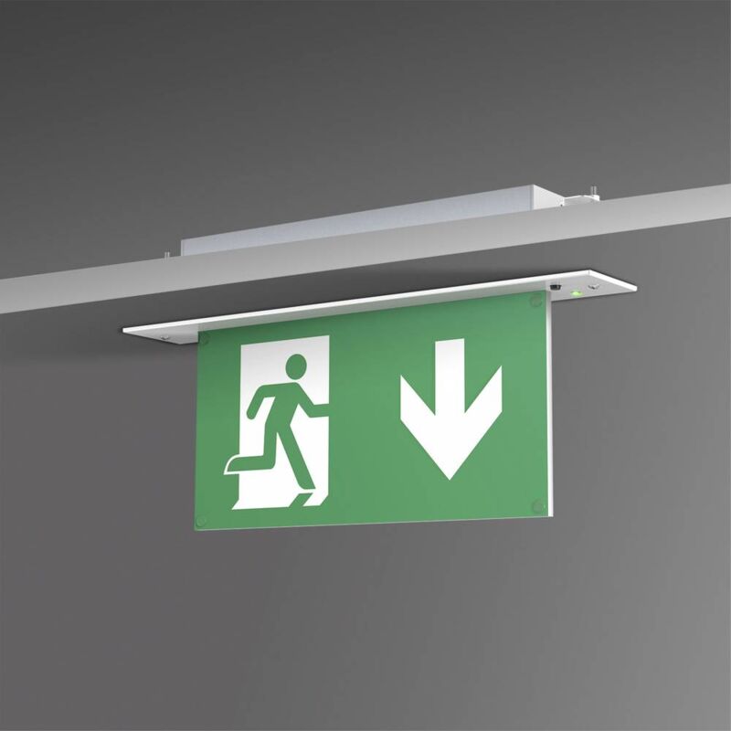 Image of Br 554 030 Indicazione via di fuga illuminata Montaggio da incasso a soffitto - B-safety
