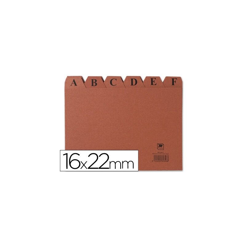 

Mariola indice para ficheros a-z 215x160 carton cuero