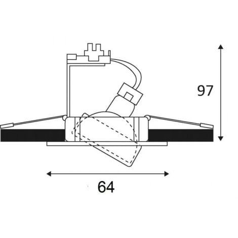 Indigo KO1012S04 - Spot à encastrer orientable GU4 35W - blanc