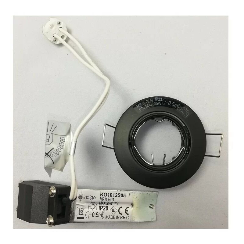Indigo - KO1012S21 Black recessed spotlight Zwart for GU4 35W max MR11