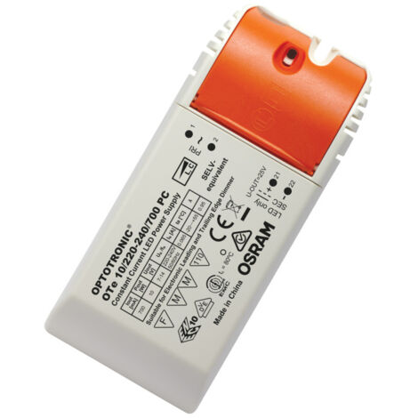 Indigo – Transformateur LED à courant constant 700mA – Tension 220-240V – Boîtier compact pour installations intérieures – Compatible avec régulateurs multiphasés - OTE10