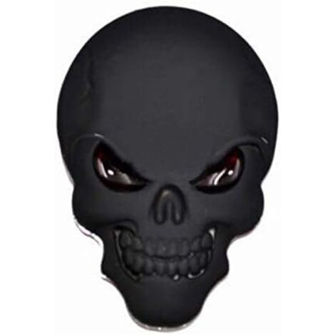 Individuell gestaltetes Autoemblem aus Metall: Totenkopf mit roten Augen