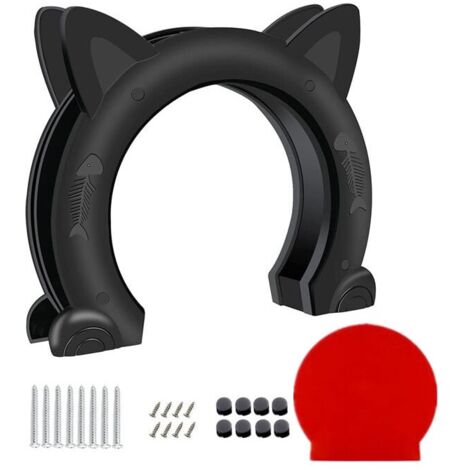 Indoor cat door, cat flap, cat flap for cats up to 10 kg, cat tunnel for the bedroom door, 31 x 27 x 5.5 cm, YMYNY