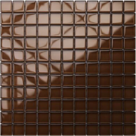 Indoor-Glas-Mosaik für Badezimmer Küche Chocolate - 30 x 30 cm