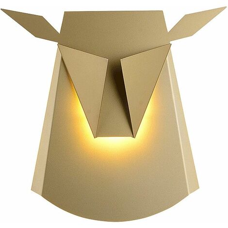 Indoor LED Wandleuchte Flur Goldene Wandleuchte für Schlafzimmer Hirschkopf Moderne Wandleuchte Eisen Wandleuchte 10W Ø40×H36cm Wohnzimmer Dekorative Beleuchtung [Energieklasse A
