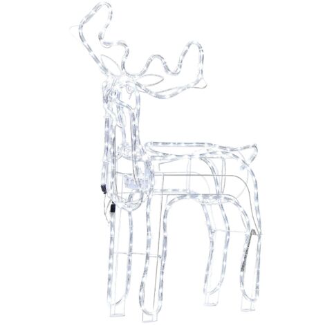 Indoor Outdoor LED Christmas Decoration Accessory Animated Reindeer LED Lights Lighting Metal White Innes
