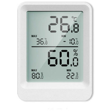 Indoor Outdoor Numérique LCD Thermomètre Hygromètre Électronique Température Humidité Compteur Min/Max Records Station Météo, 1pcs