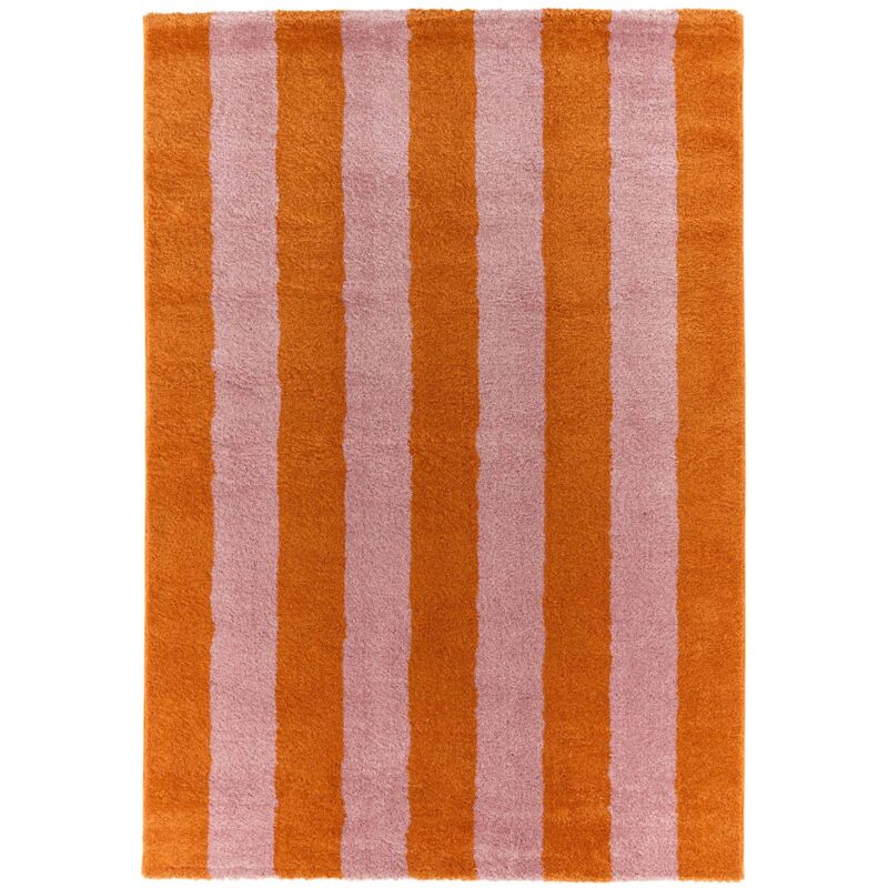 Sweeek Indoor Rug With Orange And Pink Stripes 120x160 Cm - Pablo