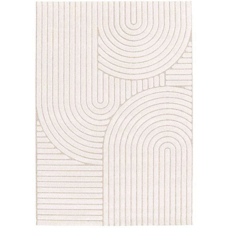 Sweeek - Indoor Teppich Ethno-muster Bögen, Beige Und Cremefarben - 120 X 170 Cm