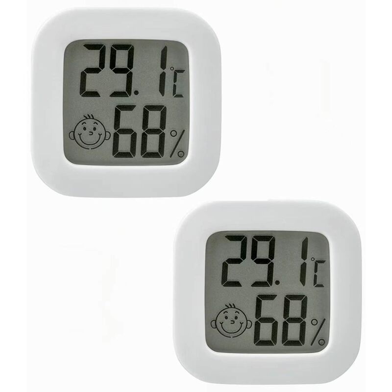 Indoor Thermometer Hygrometer, 2PCS Mini High Accuracy Digital Indoor Hygrometer Thermometer, Accurate Thermometer and Hygrometer for Home, Office,