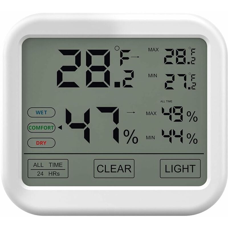 Osuper - Indoor thermometer hygrometer with high accuracy, digital lcd temperature and humidity monitor, comfort level display, ideal for baby room,