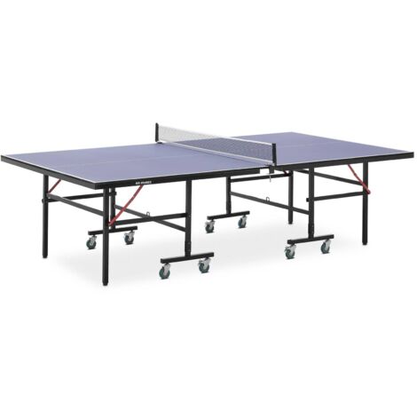 Indoor Tischtennisplatte Tischtennistisch Ping-Pong-Tisch klapp/rollbar Klasse D - Blau