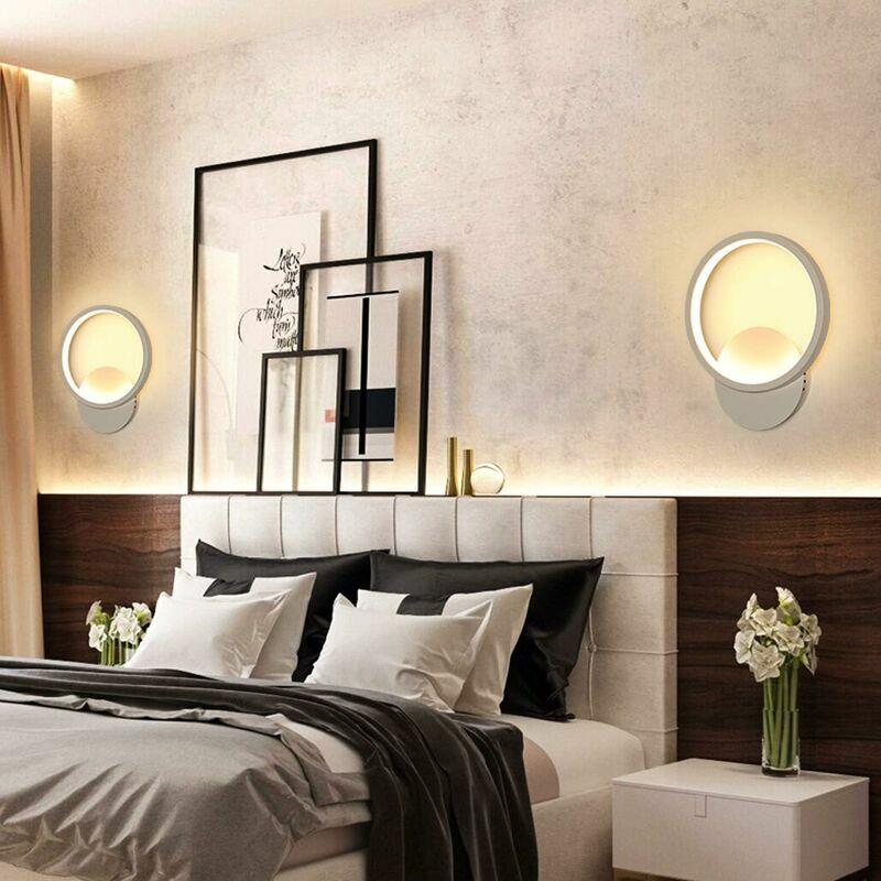 Indoor Wall Light led 13W Round Wall Lamp Warm White 3000K Modern for Bedroom Living Room Staircase Hallway ac 220V [Energy Class a +]