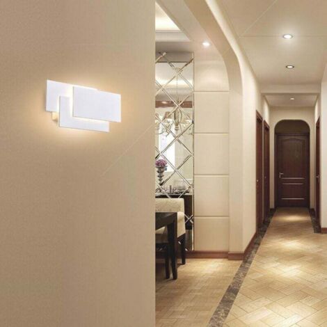 Indoor Wall Light, Modern LED Wall Light White 24W, IP20, Non-Dimmable, Aluminum Design Decorative Lighting for Bedroom Hallway Living Room Office, Warm White [Class]