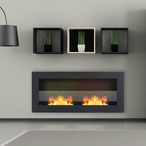 Indoor Wall Mounted Recessed Bio Ethanol Fireplace