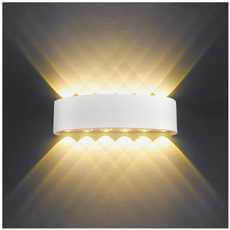 Wottes - Indoor waterproof wall lamp modern wall light creative individuality bedroom living room bathroom decorative sconce - White
