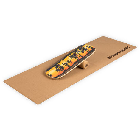 KM-Fit Balance Bord Planche d'équilibre en bois Indoor Skateboard  Indoorboard Surfboard, planche de surf