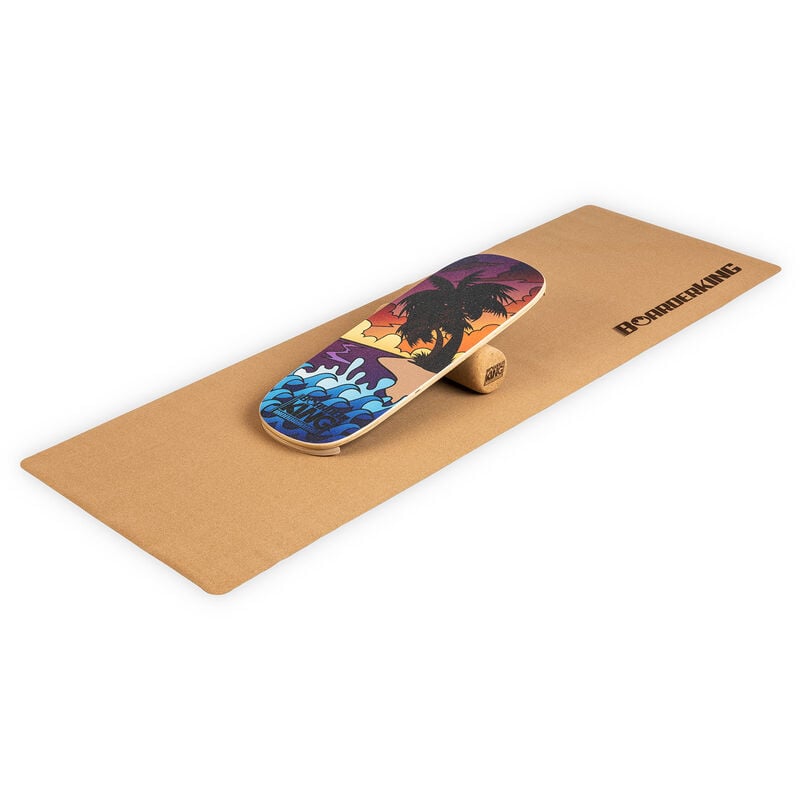 

Indoorboard Classic Tabla de equilibro + Esterilla + Rodillo Madera/Corcho Roja