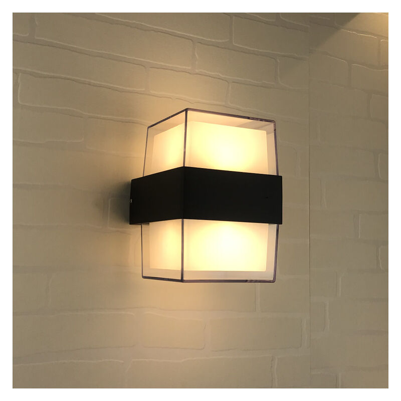 Indoor/Outdoor Wall Light 10W Led Acrylic Outdoor Lighting IP54 Waterproof Wall Sconce Warm White 3000k Lights One Pack For Terrace Balcony Terrace