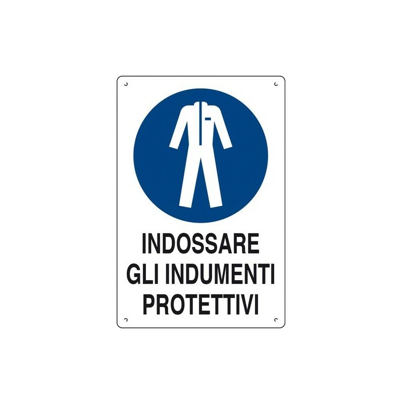 Image of Indossare gli indumenti protettivi cartelli da cantiere polionda