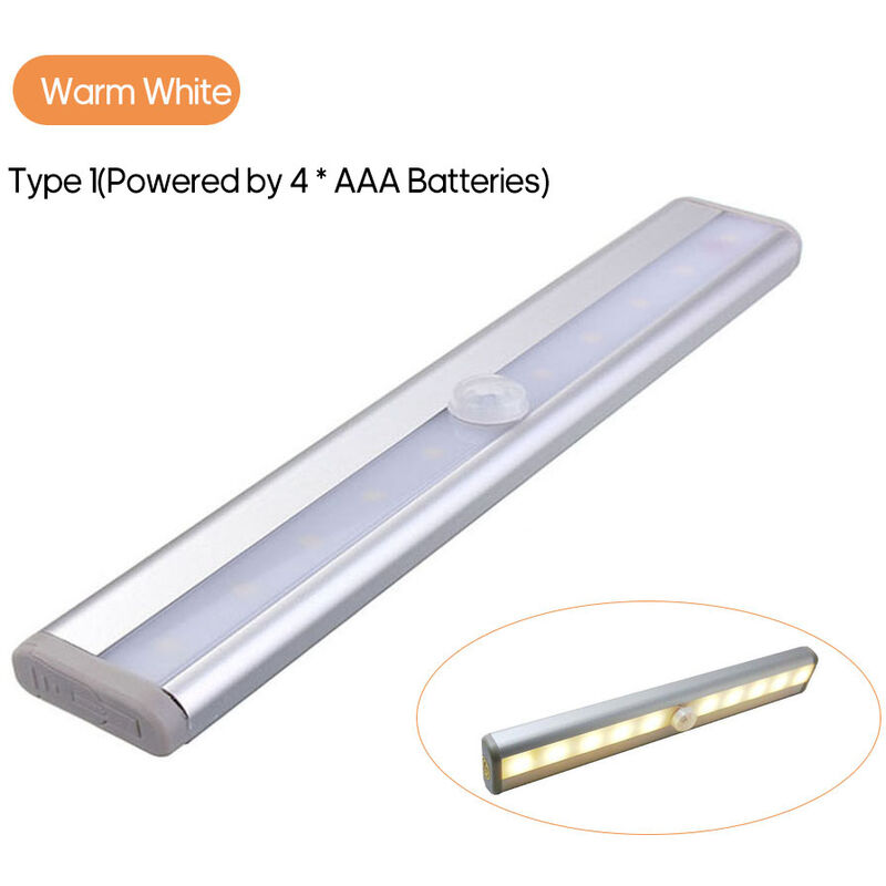 

Induccion luz nocturna Led cuerpo humano inteligente luz de la induccion de carga Armario luz 1.8W Luz Luces calientes Modelo 10 de la bateria