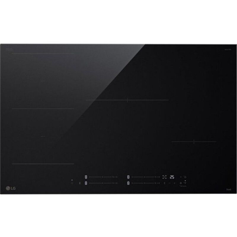 Induction cooktop - LG - 4 burners - Flex zone - 7400W - Width 80 cm - Black
