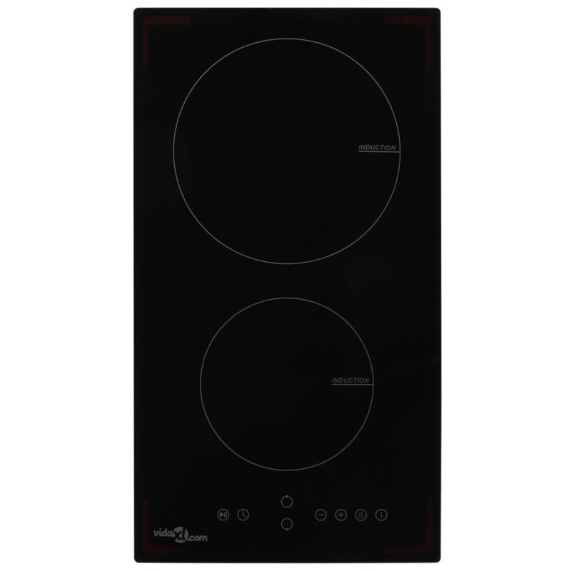 Induction Hob with 2 Burners Touch Control Glass 3500 W vidaXL