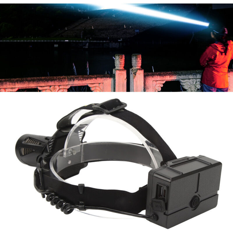 Induction Sensor Headlamp, Portable Headlamp, Outdoor Projector for Riding and Running, White LED Laser, USB Cable
