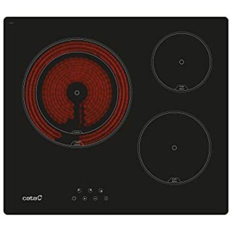Cata Schwarz Glaskeramikkochfeld - Td 6003 Bk - 3 Kochzonen - 5,4 Kw