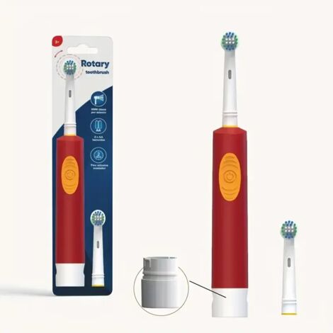 Induktive elektrische Zahnbürste für zwei Personen, runder rotierender Bürstenkopf, weiche Borsten, automatisch, hygienisch und effektiv