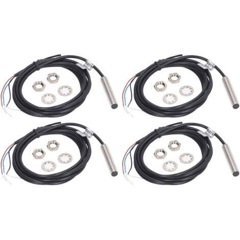 induktive PNP-Näherungssensoren, 8 mm, 3-Leiter DC NO/NC, 1 mm Messbereich, 6–36 V, 4er-Pack