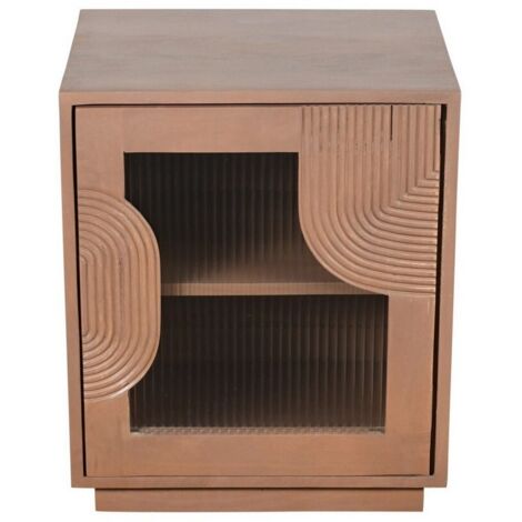 Indus Bedside Table - Solid Wood - L40 x W50 x H60 cm - Brown