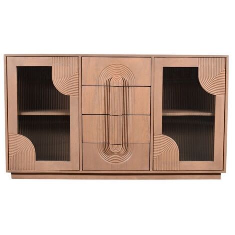 Indus Extra Large Sideboard - Solid Wooden - L40 x W150 x H85 cm - Brown