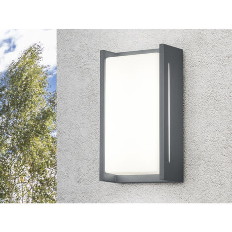 Indus Led Wandleuchte für Eingang Anthrazit IP54 Trio Lighting