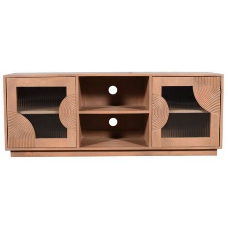 Indus Tv Cabinet - Solid Wood - L40 x W145 x H56 cm - Brown