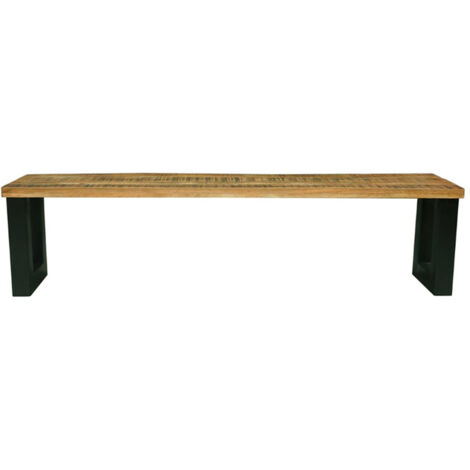 Induse Bench - Mango Wood/Iron - L44 x W140 x H45 cm - Mango PP Saw Finish