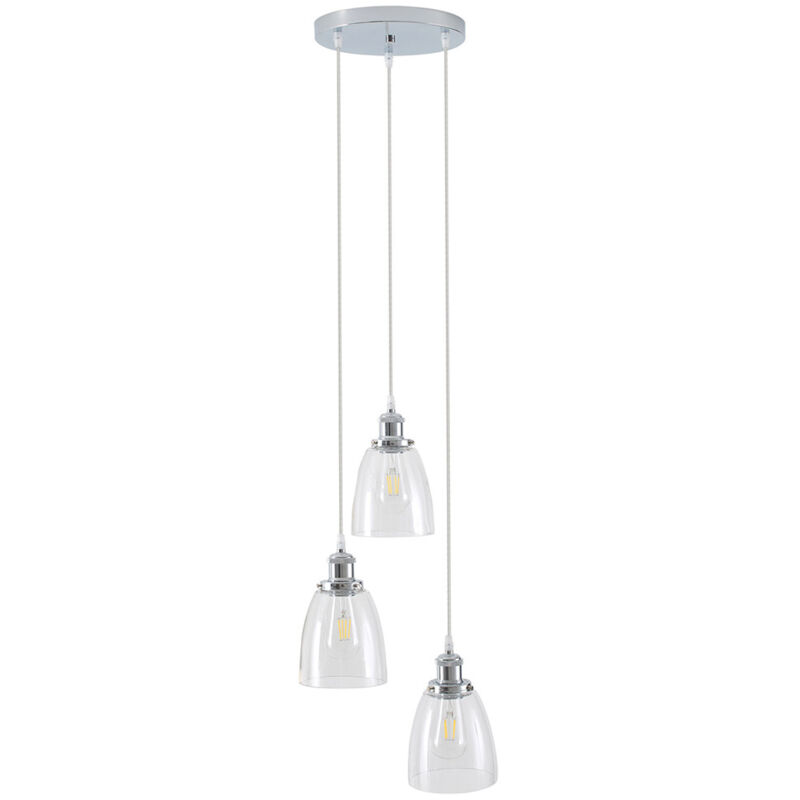 Image of Industrial 3 Way Pendant Light