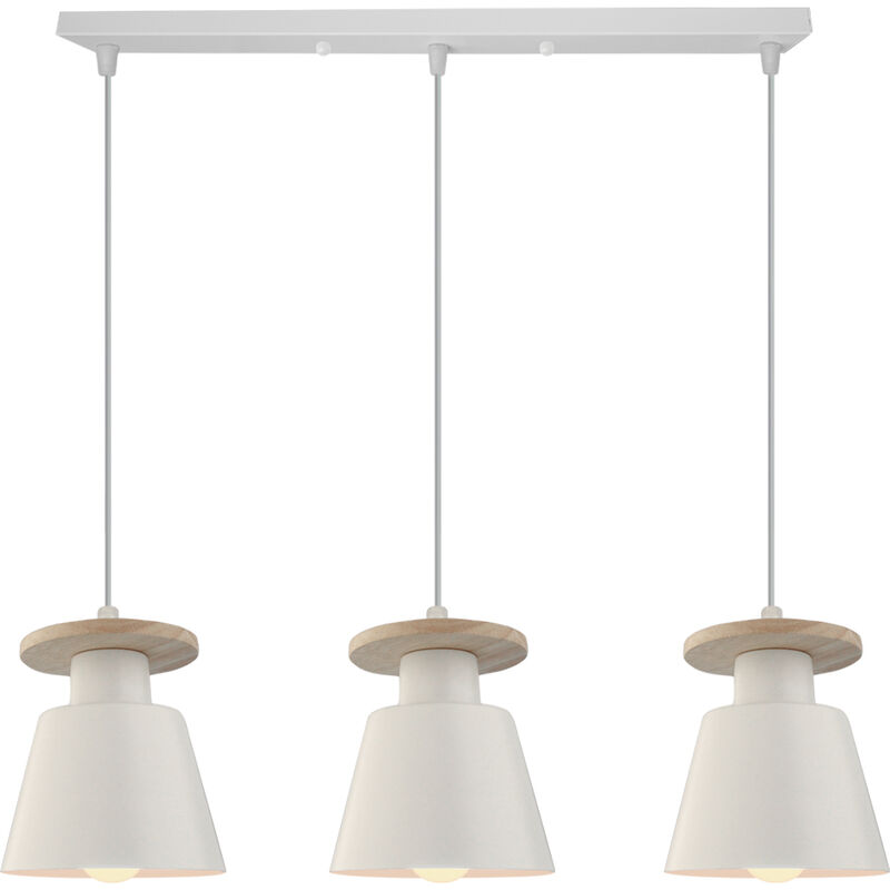 Industrial Antique Pendant Lamp Minimalist Style Ceiling Lamp 3 Lights Retro Vintage Pendant Light White Modern Pendant Light